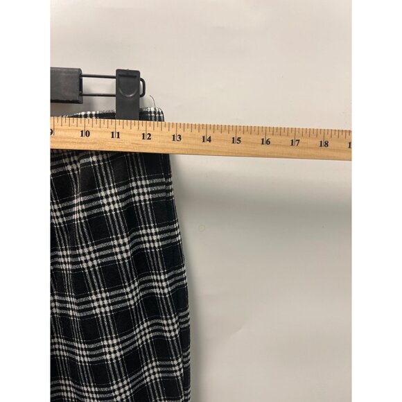 Shein Womens Tall Black & White Plaid Flared Pants Size‎ S - Picture 4 of 6
